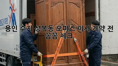 용인 수지 성복동 오피스 이사, 계약 전 꼼꼼 체크!